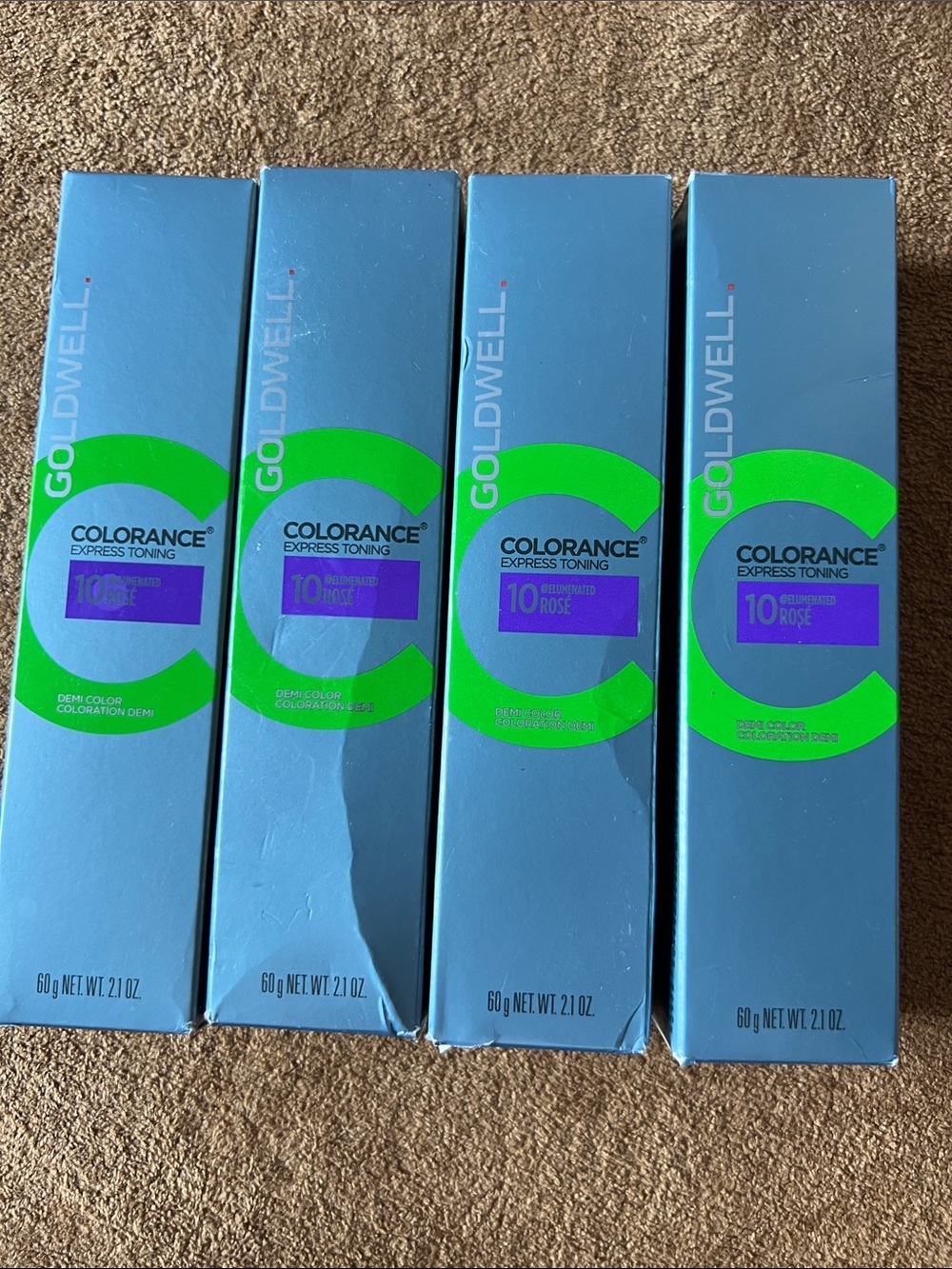 4 Goldwell Colorance Demi Permanent Hair Color Cover Plus Express Toning | Rose